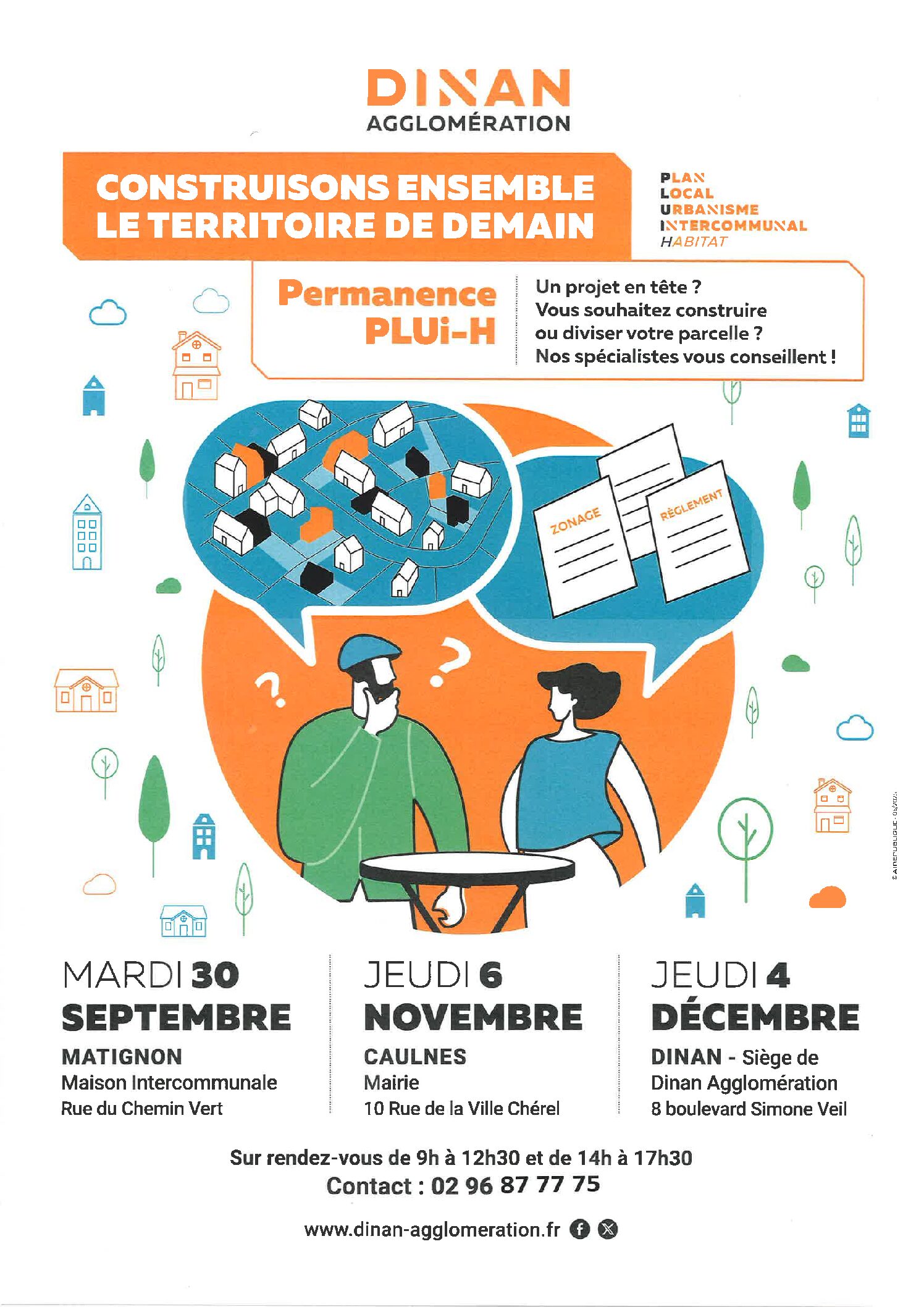 PLUi-H – Révision générale – Programmation de permanences à destination des citoyens